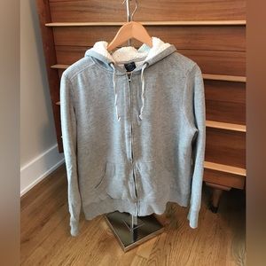Bundle 3 for $10 grey lined zip up sweatshirt with hood.